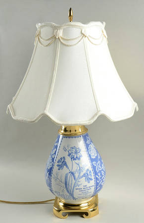Blue Room Collection 21" Electric Lamp & Shade