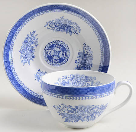 Blue Room Collection Jumbo Cup & Saucer Set