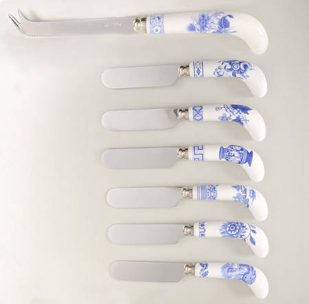 Blue Room Collection (7 Pc) Cheese Knife &  Spreader Set