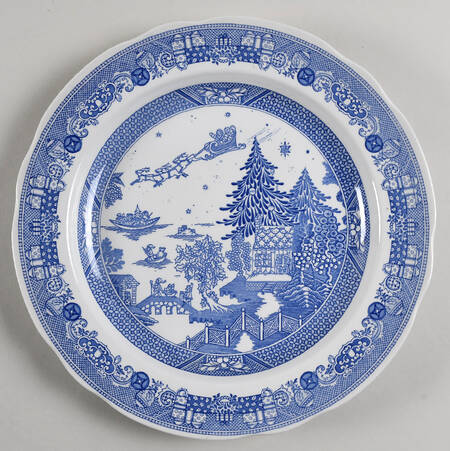 Blue Room Collection Christmas Dinner Plate