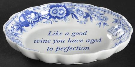 Blue Room Collection 6" Oval Fluted Dish