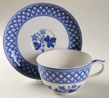 Blue Room Collection Jumbo Cup & Saucer Set