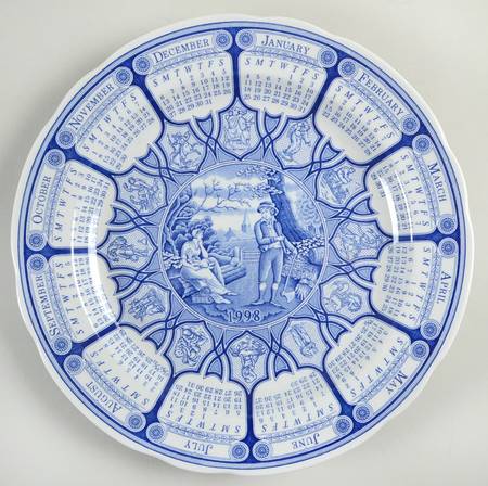 Blue Room Collection "1998" Calendar Plate by Spode