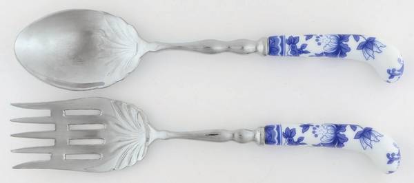 Blue Room Collection (2 Piece) Salad Set with Stainless Bowl