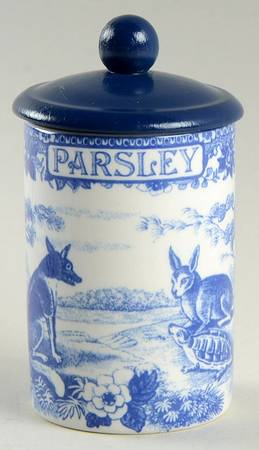 Blue Room Collection Parsley Spice Jar & Lid