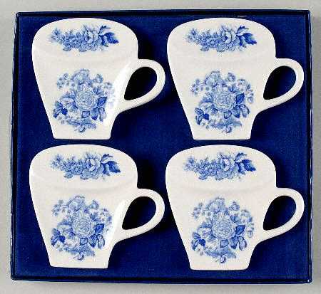 Blue Room Collection Tea Bag Holder - Set of 4