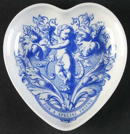 Blue Room Collection Heart Shaped Dish