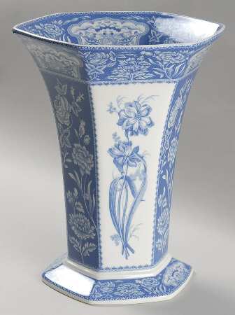 Blue Room Collection 10" Hexagonal Vase