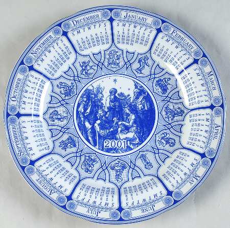 Blue Room Collection "2001" Calendar Plate