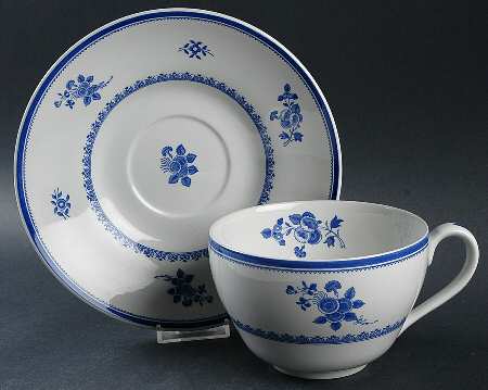 Blue Room Collection Jumbo Cup & Saucer Set