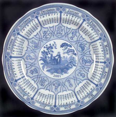 Blue Room Collection "2001" Calendar Plate