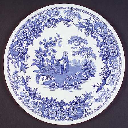 Blue Room Collection Cake Plate