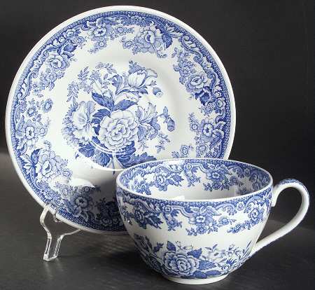 Blue Room Collection Jumbo Cup & Saucer Set