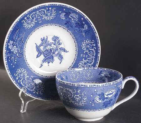 Blue Room Collection Jumbo Cup & Saucer Set