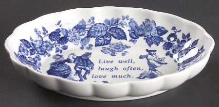 Blue Room Collection Medium Oval Fluted Dish