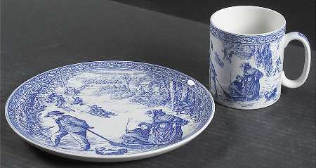 Blue Room Collection Mug & Plate Set