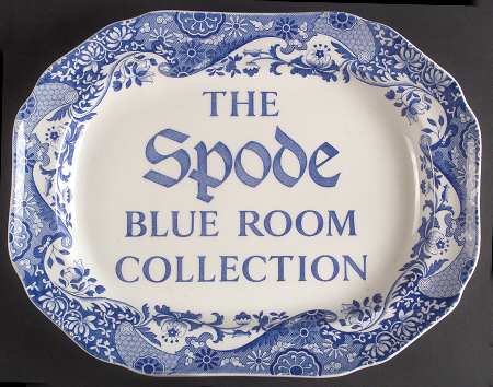 Blue Room Collection 14" Advertising Oval Serving Platter