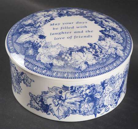 Blue Room Collection Round Box & Lid