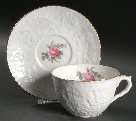 Bridal Rose (Gold Trim) Oversized Cup & Saucer Set
