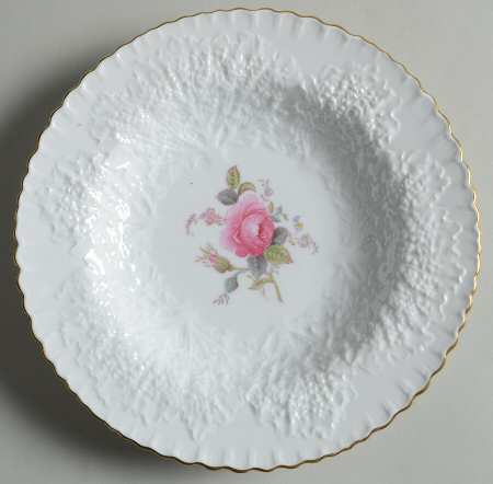 Bridal Rose (Gold Trim) Rim Soup Bowl