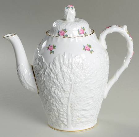 Bridal Rose (Gold Trim) Coffee Pot & Lid