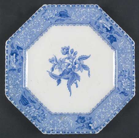 Camilla Blue (Earthenware, Scalloped) Octagonal Salad Plate