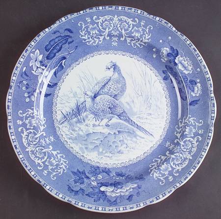 Camilla Blue (Game Bird Center) Dinner Plate