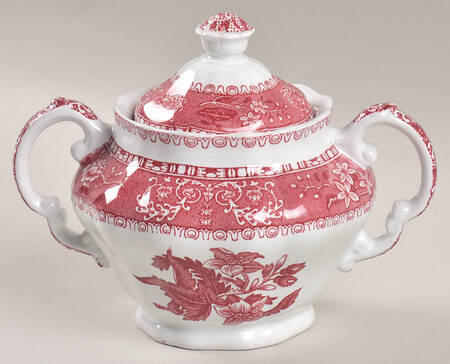 Camilla Red (Earthenware) Mini Sugar Bowl & Lid by Spode