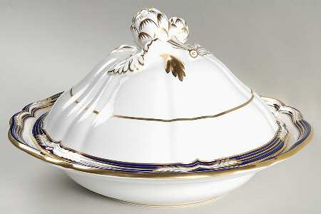 Chancellor Cobalt Blue Round Covered Vegetable by Spode