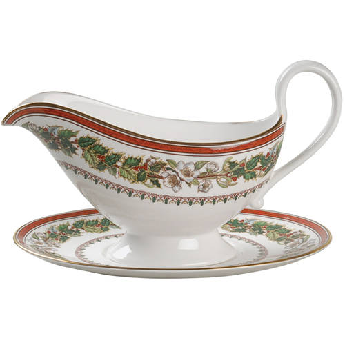 Christmas Rose Gravy Boat & Underplate by Spode