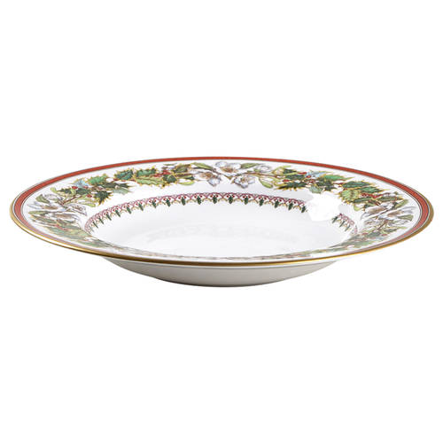 Christmas Rose Large Rim Soup Bowl by Spode