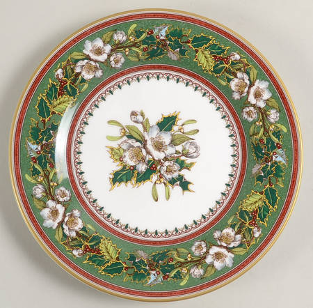 Christmas Rose Accent Luncheon Plate by Spode