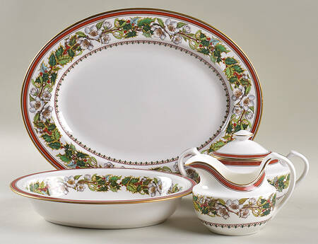 Christmas Rose 5 Piece Hostess Set