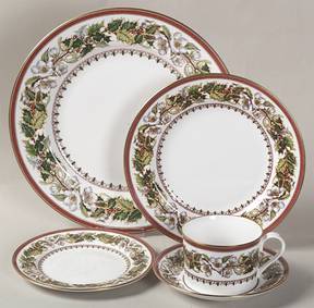 Christmas Rose 5 Piece Place Setting