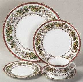 Christmas Rose 5 Piece Place Setting