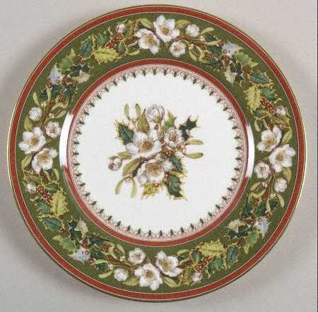 Christmas Rose Accent Salad Plate