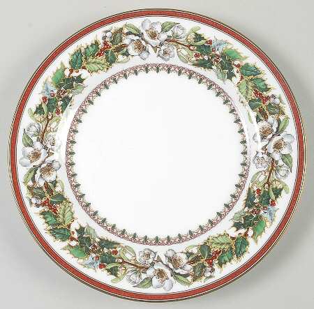 Christmas Rose Luncheon Plate