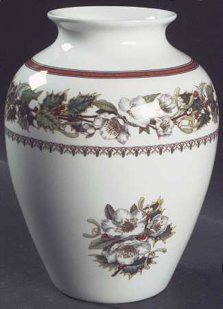 Christmas Rose 7" Vase