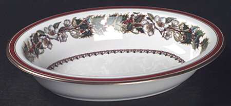 Christmas Rose 9" Oval Vegetable Bowl by Spode