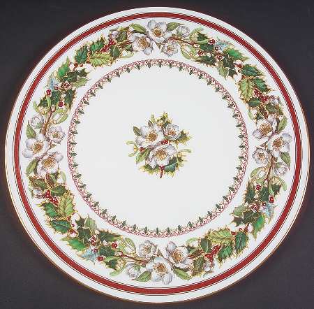 Christmas Rose Cake Plate by Spode