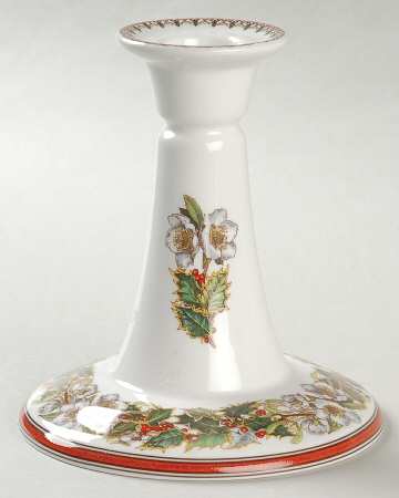 Christmas Rose 5" Candlestick