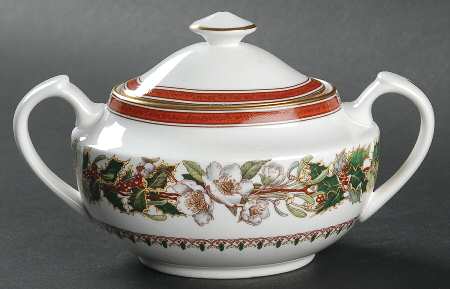 Christmas Rose Sugar Bowl & Lid by Spode
