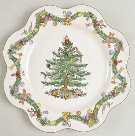 Christmas Tree Accent Luncheon Plate