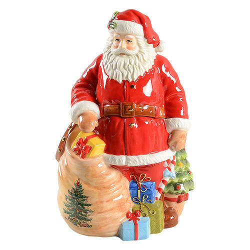 Christmas Tree Figural Cookie Jar & Lid