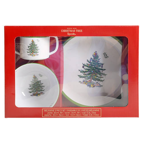 Christmas Tree (3 Piece) Melmac/Melamine Child's Set