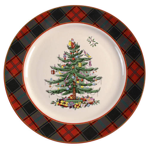 Christmas Tree 12" Round Buffet Plate