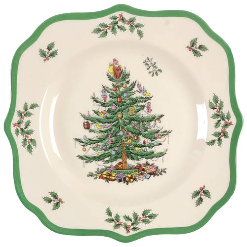 Christmas Tree Square Salad Plate
