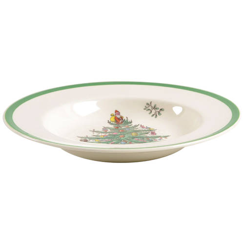 Christmas Tree Rim Soup Bowl