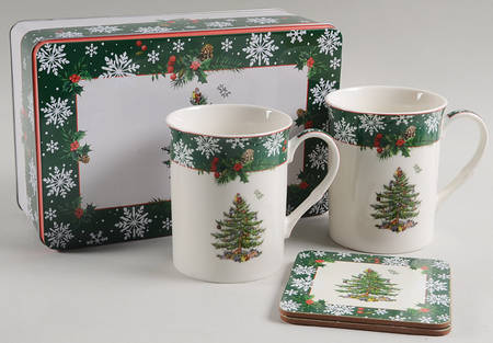 Christmas Tree Mug in a Tin Gift Box