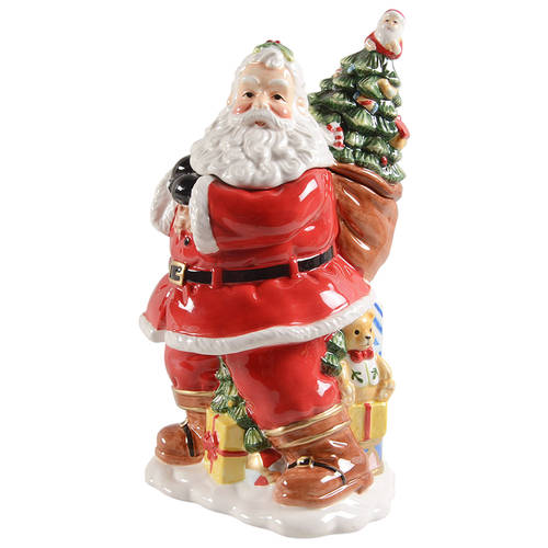 Christmas Tree Figural Cookie Jar & Lid